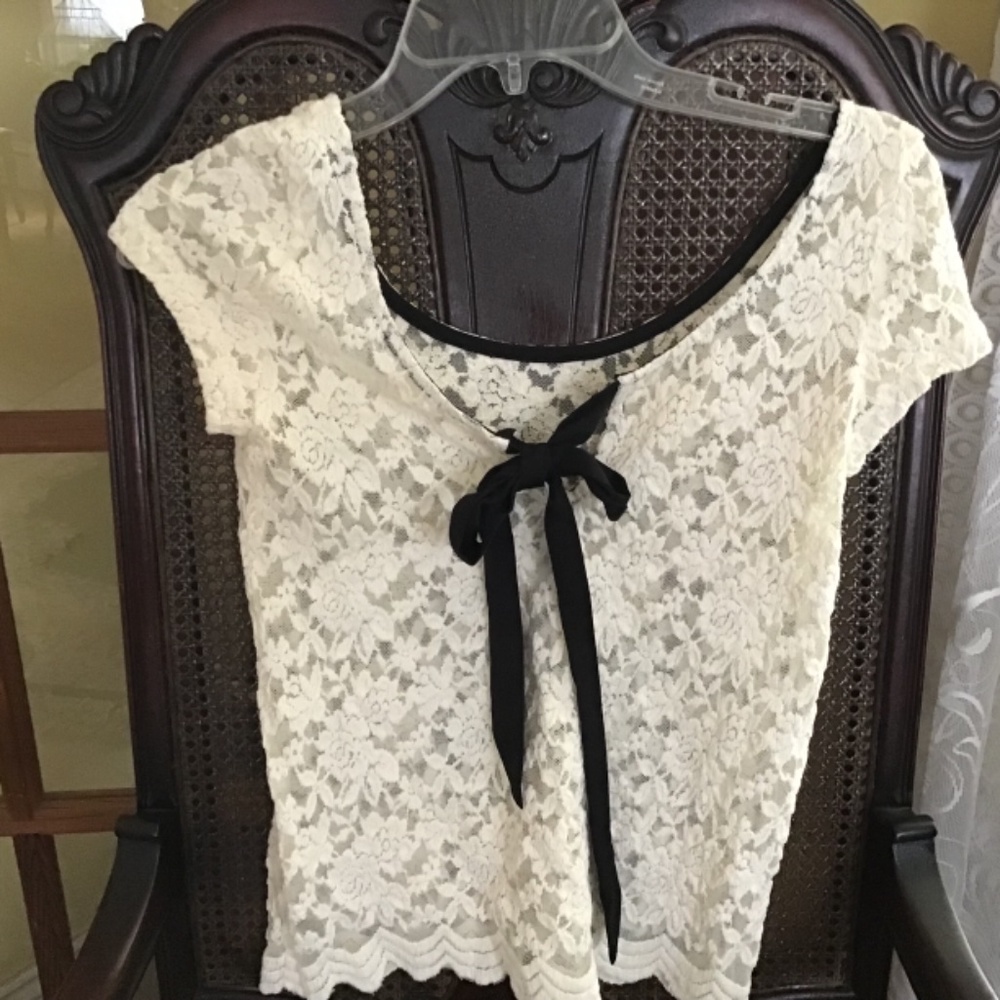 Lace top Ivory S - Picture 2 of 4